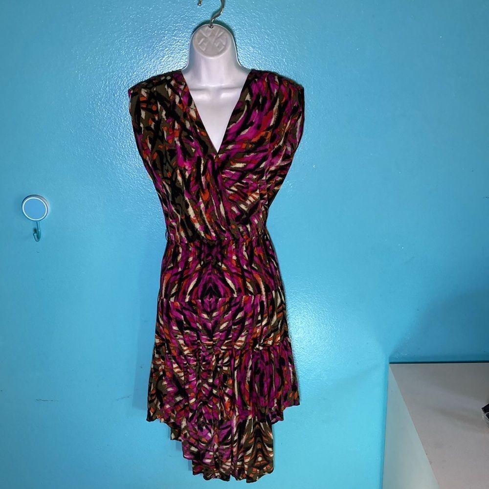 NEW! Presley Skye Anthropologie BOHO 100% Silk Dress Sz PM High Low Hem 38-31-44
